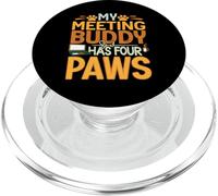 WFH My Meeting Buddy Has Four Paws Funny Pet PopSockets PopGrip para MagSafe