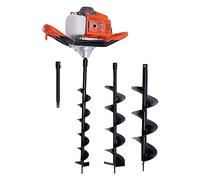WFIETN - Broca de motor con motor de combustión interna 71 CC 2,3 kW 2 tiempos, motor de gasolina con 3 brocas y extensión para plantas de árboles y arbustos