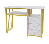 WFIETN - Mesa de manicura con 3 cajones, mesa de manicura, tocador, mesa de uñas, mesa de manicura, escritorio para salón, oficinas, salones de belleza, 100 x 40 x 76 cm
