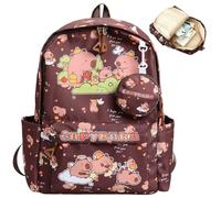 WFKKMEQ Capybara Mochila Escolar Niña, Mochilas Infantiles Bolsa de Escuela Primaria Ajustable Mochila Kawaii Bolsas Escolares Mochilas Colegio Primaria para Viajes Deporte Cumpleaños Carnaval