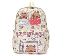 WFKKMEQ Capybara Mochilas Infantiles, Mochila Escolar Bolsa de Escuela Primaria Ajustable Mochila Kawaii Bolsas Escolares Mochilas Colegio Primaria para Deporte Viajes Cumpleaños Carnaval