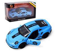 WFKKMEQ Coche Modelo, Coche de Juguete, Maqueta Realista de Coche a Escala 1:43, Race & Play de Colección, Regalo Ideal para Niños a Partir de 3 Años y Coleccionistas (Azul)