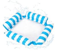 WFKKMEQ Colchoneta Piscina, Hinchables paraPiscina, Hamaca de Agua 4 En 1, Flotadores Hinchables para Piscina, para Adultos y Niños Flotantes