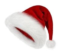 WFKKMEQ Gorros de Papa Noel, Gorro Navidad Adulto, Sombrero de Santa, Peluche de Lujo hat de Papá Noel hat Santa Claus Adornos Navidad Navideña
