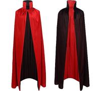 WFKKMEQ Halloween Vampiro Capa, Vampiro Capa Negra y Roja, Disfraces de Negra y Roja, Disfraz de Bruja para Unisex Adulto Niños de Halloween Fiesta Disfraces Traje - 90CM