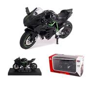 WFKKMEQ Motocicleta Modelo, 1:18 Scale Colección de Motocicleta Modelo, Coche de Juguete para Niño Reproducción con Base, Adornos de Escritorio, Regalo para Niño (Negro)