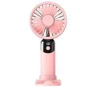WFKKMEQ Ventilador de Mano, Mini Portátil Ventilador Portátil de Mano Ventiladores Plegable de Escritorio USB Ventiladores Portátils 6 Velocidades para Verano,Oficina,Dormitorio,Viajes(Rosa)