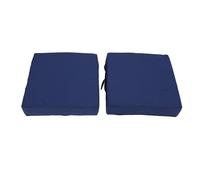 WFNIHONHON 2pcs Cojines de Silla de Patio 18.9x18.9x3.94 Pulgadas Cojines de Asiento al Aire Libre para Muebles de Patio Almohadillas sofá sofá con Correas para manija Cubierta Lavable (Azul Marino)