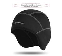 WFNIHONHON Forro Polar térmico de Invierno, para Marca, Comodidad elástica, Seguridad Reflectante, diseño de Perfil bajo, Tela Transpirable, Orejeras Debajo del Casco (Negra)