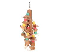 WFNIHONHON Juguete para Masticar pájaros, Colorido Pico, Pata, molienda, Bloques de Madera, Loro, Jaula Colgante, Juguete para pájaro pequeño, cacatúa, Periquito Lovebird (L)