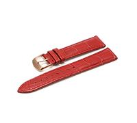 WFRUEDWC 12 14 16 18 19 20 21 22 22 24 mm de cuero Reloj Cinturón de la banda Relojes de la muñeca Band Red Black White Watch Strap (Color: Pink RG, Tamaño: 22 mm)