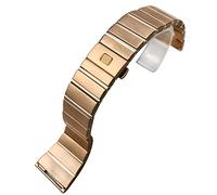 WFRUEDWC 15 17 18 23 25MMM 316L CUIDA DE VISTA DE ACERADO INOXIDABLE para Omega Double Eagle Constellation Start (color: oro plateado, tamaño: 15x5.5 mm)