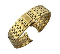 WFRUEDWC 16 mm de 19 mm 20 mm 316l Banda de reloj de acero inoxidable de extremo curvo para Omega de Ville Prestige Orbis Edition Reloj Correa de plegado.
