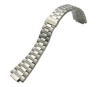 WFRUEDWC Banda de reloj de acero inoxidable 24 mm de 13 mm Fit For Patek 5711 5726 Philippe Nautilus Clap Silver Solid Metal Watch Store (color: plata, tamaño: 24 mm 13 mm)