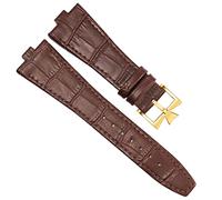 WFRUEDWC Banda de reloj de cuero genuina para la serie Vacheron Constantin Overseas 4500V 5500V P47040 Hebilla de acero inoxidable Hombres Correa 25 * 8 mm (color: 25-12 mm, tamaño: 25 mm-8 mm)