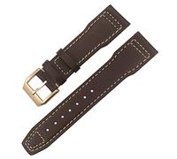 WFRUEDWC Banda de reloj de cuero genuino 20/21/22 mm Fit For IWC Mark XVIII LE Petit Prince Pilotu2019s Watch IW3777 IW3270 Brown Cow Wide Strap