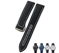 WFRUEDWC Bandas de reloj de cuero de cuero de hebilla de cuero de hebilla de hebilla de láminas de nylon tejidas de 20 mm de 20 mm para omega AT150 Aqua Terra Seamaster Tissot