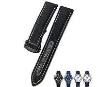 WFRUEDWC Bandas de reloj de cuero de cuero de hebilla de cuero de hebilla de hebilla de láminas de nylon tejidas de 20 mm de 20 mm para omega AT150 Aqua Terra Seamaster Tissot