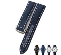 WFRUEDWC Bandas de reloj de cuero de cuero de hebilla de cuero de hebilla de hebilla de láminas de nylon tejidas de 20 mm de 20 mm para omega AT150 Aqua Terra Seamaster Tissot