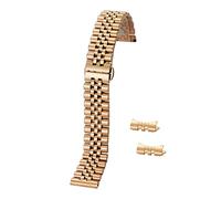 WFRUEDWC Butterfly Hebly Spread de acero inoxidable Pulsera de banda de metal sólido Correa de reloj curva Enlace curvo 12 mm 14 mm 16 mm 18 mm 20 mm 22 mm Correa de reloj