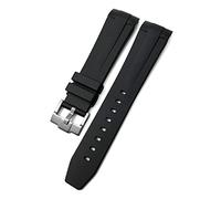 WFRUEDWC Camina de vigilancia de silicona de goma de 19 mm de 19 mm 21 mm Fit para Longines Conquest Hydroconquest L3 Pon correa de reloj impermeable/hebilla plegable