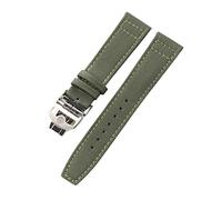 WFRUEDWC Correa de banda de reloj de cuero de lona para reloj IWC con nuevo despliegue, hebilla plegable Correa de Relogj Nylon Bracelet Accessories Piezas