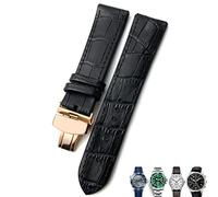 WFRUEDWC Correa de reloj de cuero de 20 mm, 21 mm, 22 mm, correa de reloj negra y marrón para Rolex para Omega Seamaster 300, para Hamilton, para Seiko, para IWC y Tissot, 20mm
