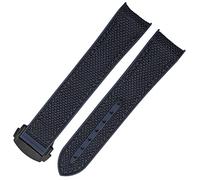 WFRUEDWC Correa de reloj de goma de nylon de silicona para Omega Seahorse 300 Quarter Orange Ocean Universe 600 Black Grey 20 mm 22 mm Reloj Band