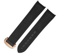 WFRUEDWC Correa de reloj de goma de nylon de silicona para Omega Seahorse 300 Quarter Orange Ocean Universe 600 Black Grey 20 mm 22 mm Reloj Band