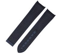 WFRUEDWC Correa de reloj de goma de nylon de silicona para Omega Seahorse 300 Quarter Orange Ocean Universe 600 Black Grey 20 mm 22 mm Reloj Band