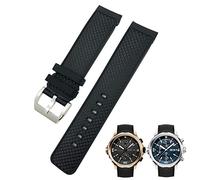 WFRUEDWC Correa de reloj de goma fluorina de 22 mm bandas de reloj azules suaves para la familia IWC Aquatimer Family for Men Bracelet