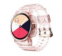 WFRUEDWC Correas+estuche para Samsung Galaxy Watch Active 2 40 mm Cubierta completa TPU Transparente Smart Watch Band Bumper Combination