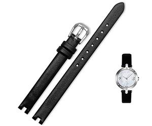 WFRUEDWC Cowhide Watch Store es adecuada para la correa de muescas Tissot 1853 Flamenco Series T003/209 Women Watch Chain 8 10 12 mm (color: 10 mm Gold Buque, tamaño: 8 mm)