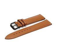 WFRUEDWC Llegó 14 mm de 16 mm 18 mm 20 mm 22 mm de 24 mm Bracelet de cuero Bracelet Bracelet Bracelet Brown Watch Strap (color: marrón claro Bk, tamaño: 24 mm)