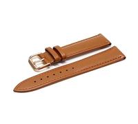 WFRUEDWC Llegó 14 mm de 16 mm 18 mm 20 mm 22 mm de 24 mm Bracelet de cuero Bracelet Bracelet Bracelet Brown Watch Strap (color: marrón claro Bk, tamaño: 24 mm)