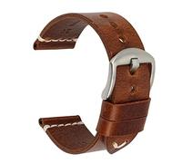 WFRUEDWC Madrena de muñeca de muñeca de relojes hechas a mano vintage de cuero a mano 20 mm 22 mm 22 mm 23 mm de 24 mm Band de reloj (color: broche de oro de 10 mm, tamaño: 24 mm)