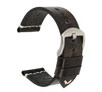 WFRUEDWC Madrena de muñeca de muñeca de relojes hechas a mano vintage de cuero a mano 20 mm 22 mm 22 mm 23 mm de 24 mm Band de reloj (color: broche de oro de 10 mm, tamaño: 24 mm)