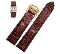 WFRUEDWC Mira la correa adecuada para Cartier, correa de reloj de cuero de cocodrilo, llave de cuero para hombres, London Calibo Watch Chain for Women 20 mm