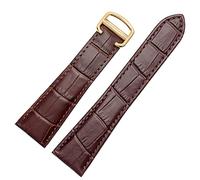 WFRUEDWC Mira la correa para el tanque Cartier Band de cuero genuino Claire Claire Leather Belt London Mechanical Watch Accessories 25 mm (color: 25-12 mm, tamaño: 24 mm)