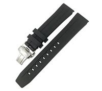 WFRUEDWC Para Tissot 1853 SEASTAR T120 T114 RABLA DE RAVITA Sport Buceo Black Blue Strap Strap Silicone Gubas de 19 mm de 20 mm Banda de vigilancia (Color: Buque de oro de 10 mm, Tamaño: 20 mm)