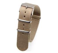WFRUEDWC Pulsera de Correa 18 mm 20 mm Band de 22 mm Accesorios de Reloj de reemplazo Rayado Banda Negra, Correa de Reloj de Reloj marrón (Color: Caqui, tamaño: 22 mm)