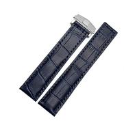 WFRUEDWC Pulsera de cuero genuino 19 mm 20 mm 22m para etiqueta Heuer Watchband Men Wristwatches Accesorios de banda Folle de cuero Correa (color: 26 mm, tamaño: 22 mm)