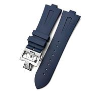 WFRUEDWC Reemplazo de la banda de vigilancia de la silicona de goma de 25 mm * 8 mm para Vacheron Constantin en el extranjero Watch Black Blue Waterprover Store