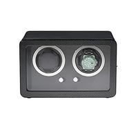 WFRUEDWC Tiradores de Reloj de la Caja de bobinado Spinner: agitador de Relojes de Fibra de Carbono Negro con el Marco de la Puerta Reloj mecánico Dispositivo de devanado automático Motor silencioso