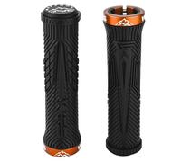 WFS Volatus - Juego de puños de bloqueo único para bicicletas de montaña, carretera, bicicleta de ciudad, 33 mm de diámetro exterior para puños de manillar ergonómicos, cómodos y antideslizantes de 22