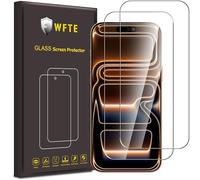 WFTE [2-Pack Protector de Pantalla para iPhone 17 Pro MAX,9H Dureza,Huellas Dactilares Libre,Sin Burbujas,Cristal Templado Protector de Pantalla iPhone 17 Pro MAX