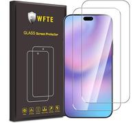 WFTE [2-Pack Protector de Pantalla para Phone 17 Pro MAX,9H Dureza,Huellas Dactilares Libre,Sin Burbujas,Cristal Templado Protector de Pantalla Phone 17 Pro MAX