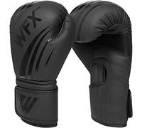 WFX Guantes de Boxeo de Cuero Profesional MMA Sparring Kickboxing Saco de Boxeo Entrenamiento Muay Thai Fighting (16 OZ)