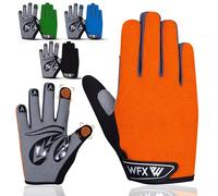 WFX Guantes de Ciclismo para niños, niños y niñas, jóvenes, Pantalla táctil para niños, Guantes de equitación Antideslizantes para Deportes al Aire Libre, Naranja, M (8-10 años) Niño/a