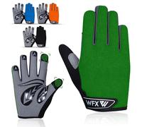 WFX Guantes de Ciclismo para niños, niños y niñas, jóvenes, Pantalla táctil para niños, Guantes de equitación Antideslizantes para Deportes al Aire Libre, Verde, S (6-8 años) Niño/a